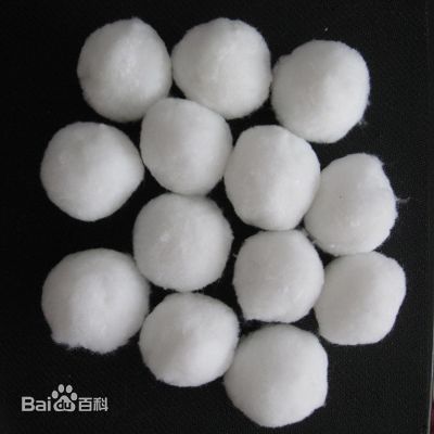 Fiber ball filter material